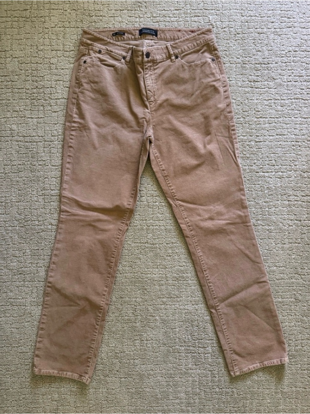 Talbots Flawless Five-Pocket Straight Leg Corduroy Pants Tan Size 10 - Picture 4 of 12